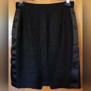 Vtg 00s BCBGMAXAZRIA Black Wool Pencil Skirt - Size 2 -  BCBG MAX AZRIA